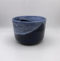 Blue & White Sea Foam High Profile Handmade Chawan Matcha Bowl (Large)